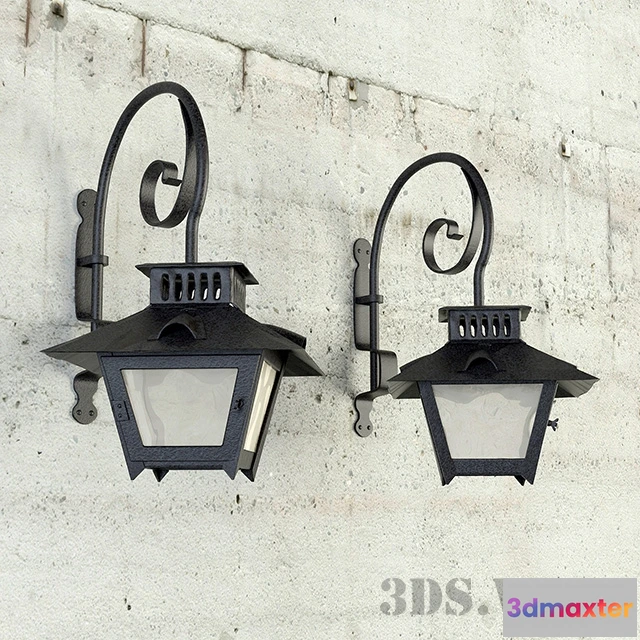 1609534 - exterior-models - Antique wrought iron lamp 3D Max