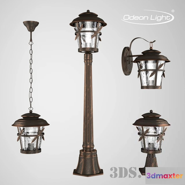 1609542 - exterior-models - Street lamps ODEON LIGHT - ALETTI 3D Max