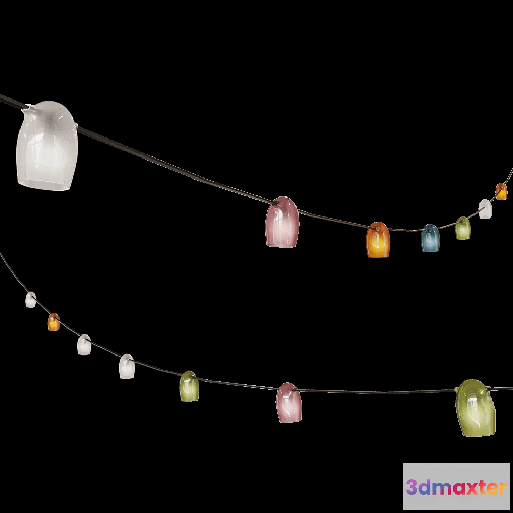 1609578 - Weltevree - Outdoor ambient lighting led Stringlight 3D Max