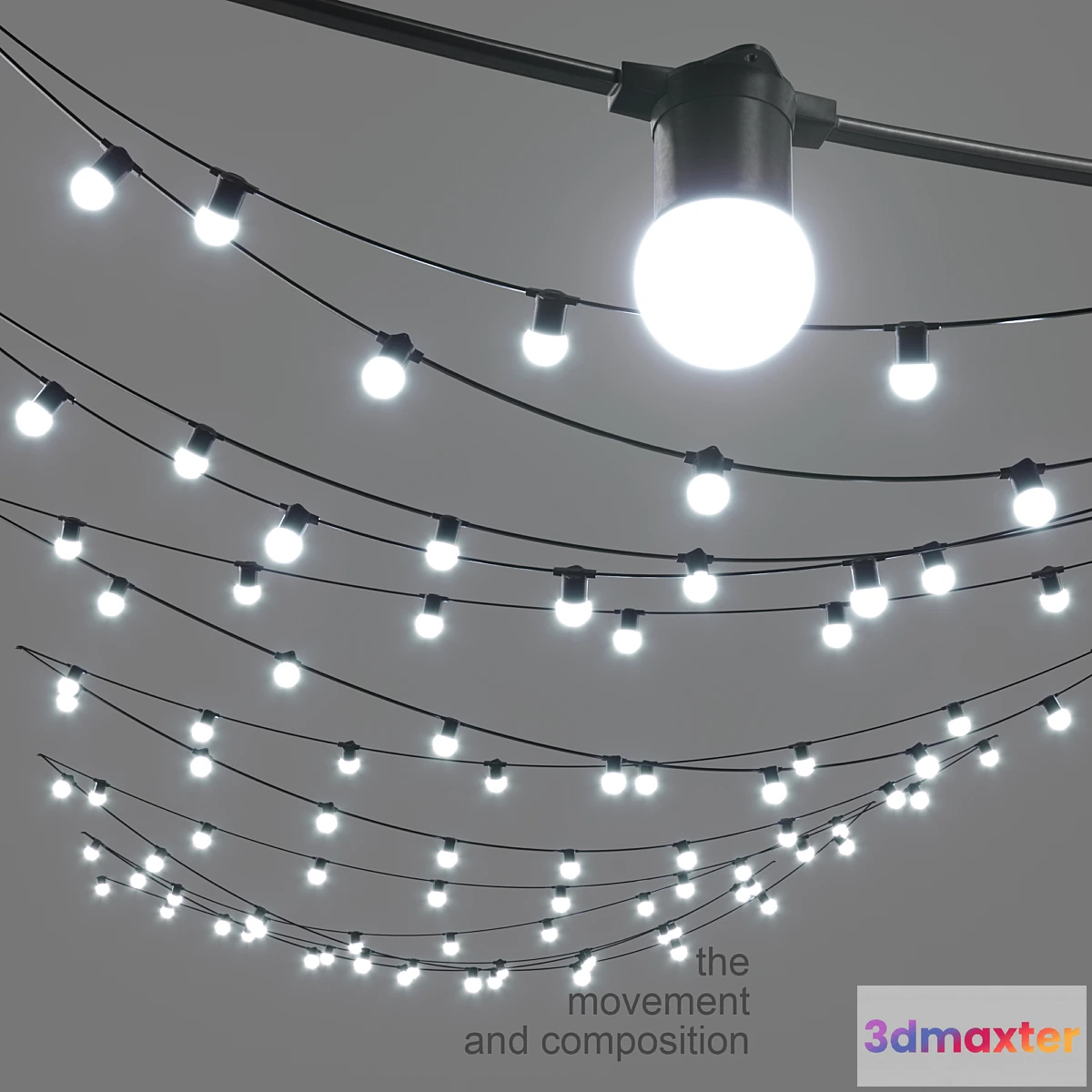 616060 - Editable garland belt light street