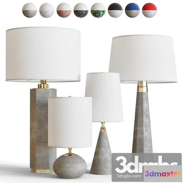 1051492 - Contemporary table lamps in concrete and marble