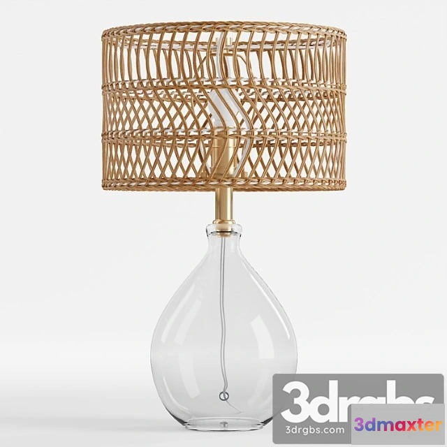1051970 - Teardrop glass table lamp