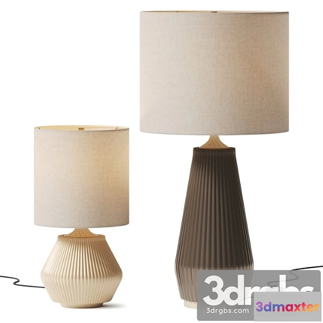 1052016 - West elm roar rabbit ripple ceramic table lamp