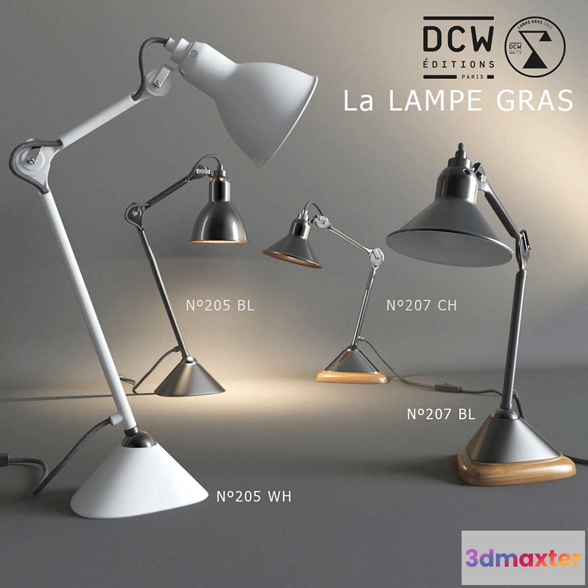 1278818 - Table light n02 “La Lampe GRAS” 3D Max