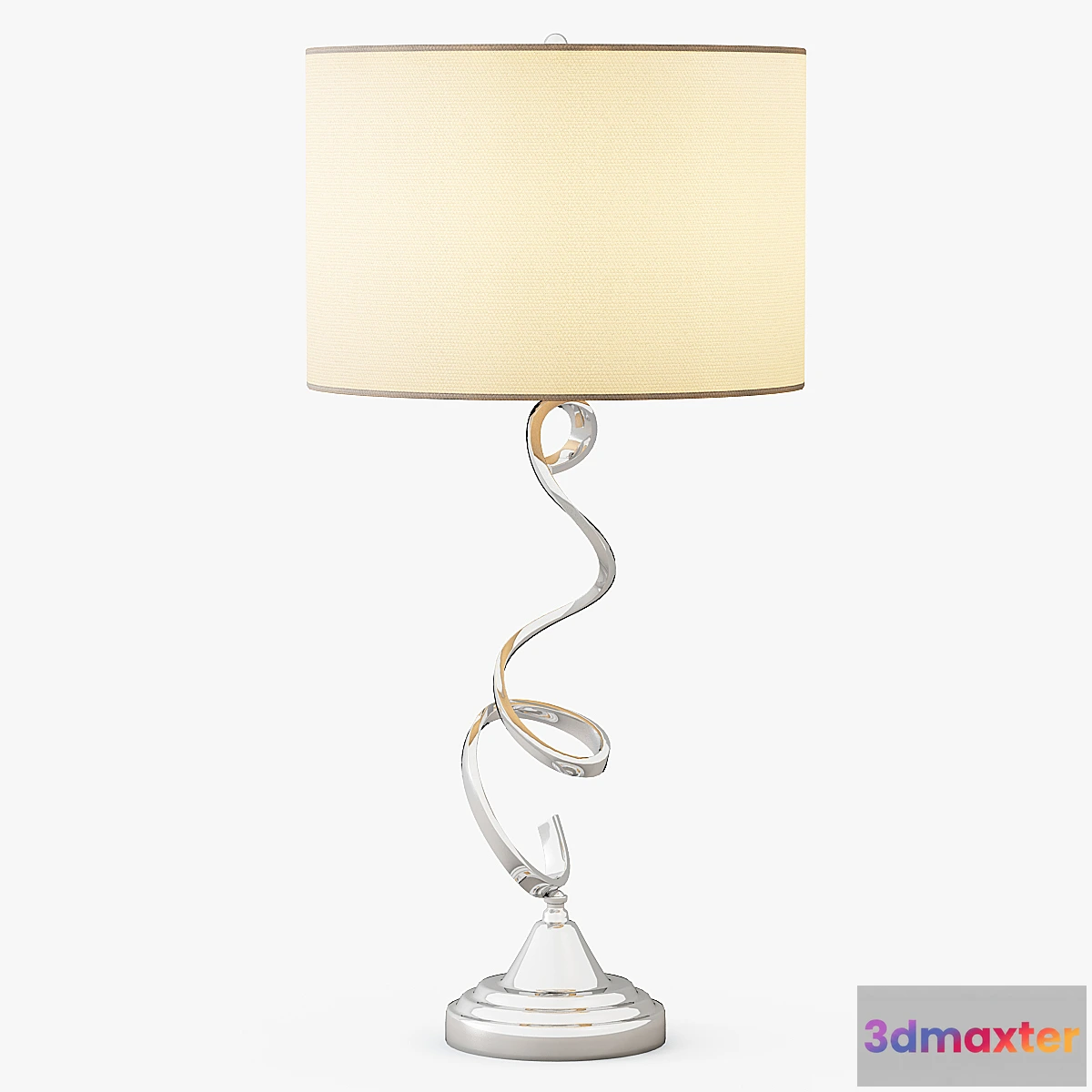 1280946 - Nickel Swirl Table Lamp 3D Max