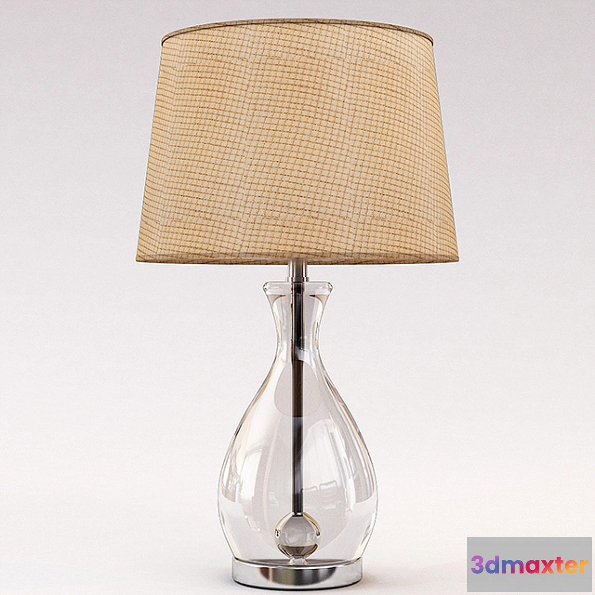 1282286 - Longport Glass and Chrome Table Lamp - No.2 3D Max