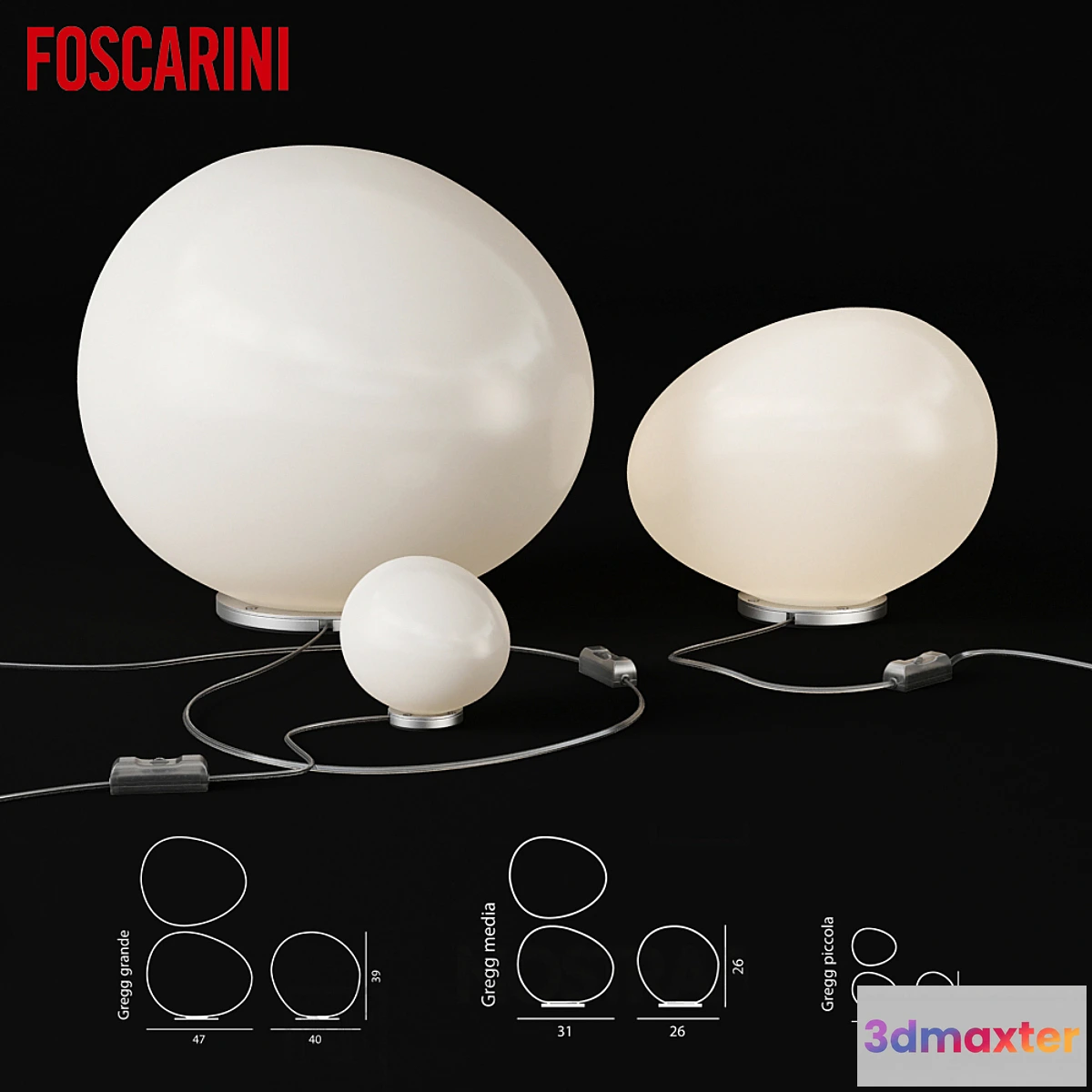1284554 - Foscarini Gregg Table 3D Max