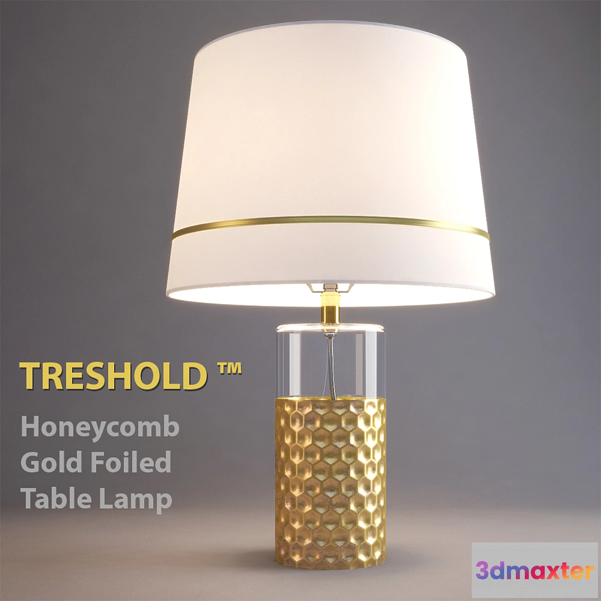 1285962 - Table Lamp Threshold Honeycomb Gold Foiled Table Lamp 3D Max