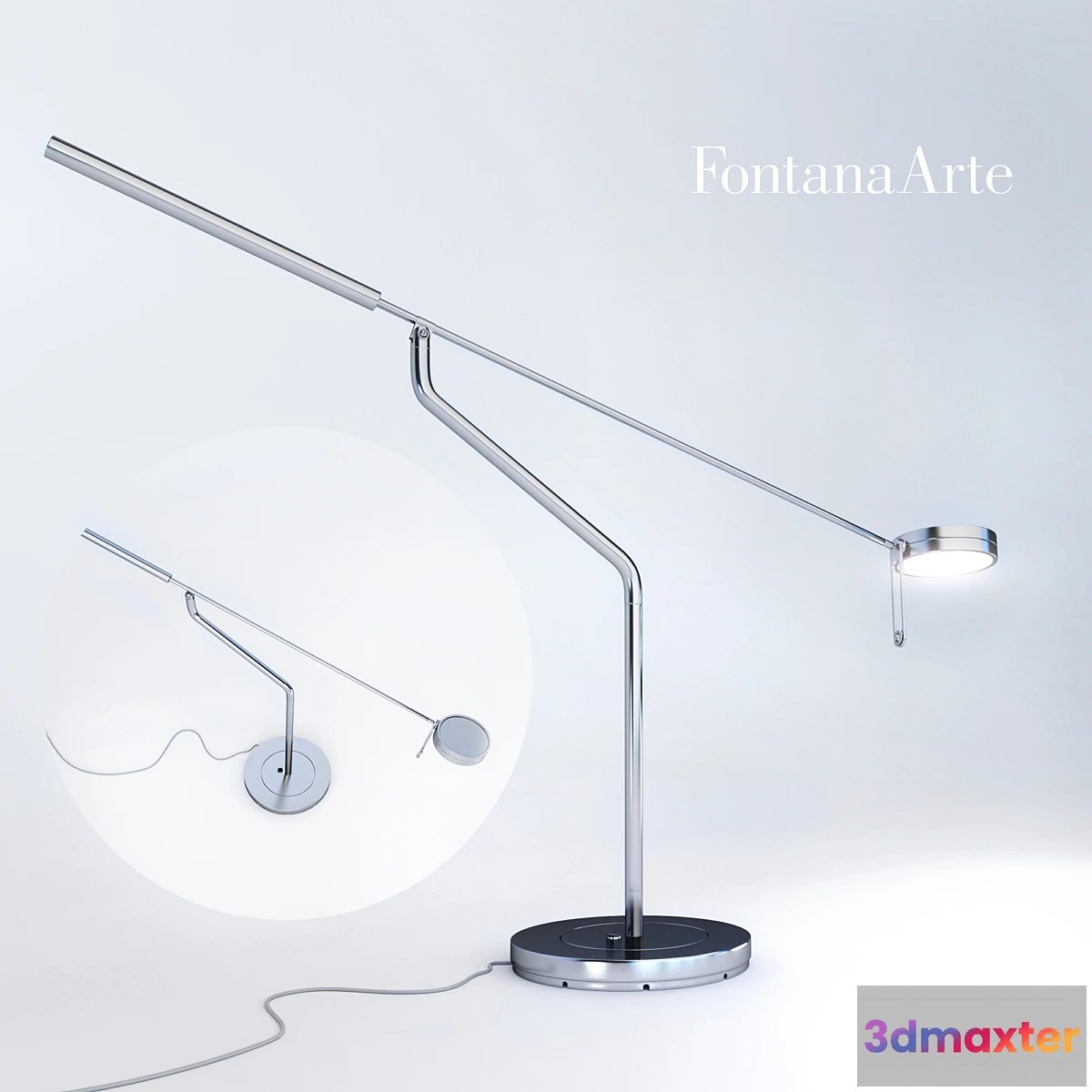 1290337 - FontanaArte Three Sixty Table Lamp 3D Max