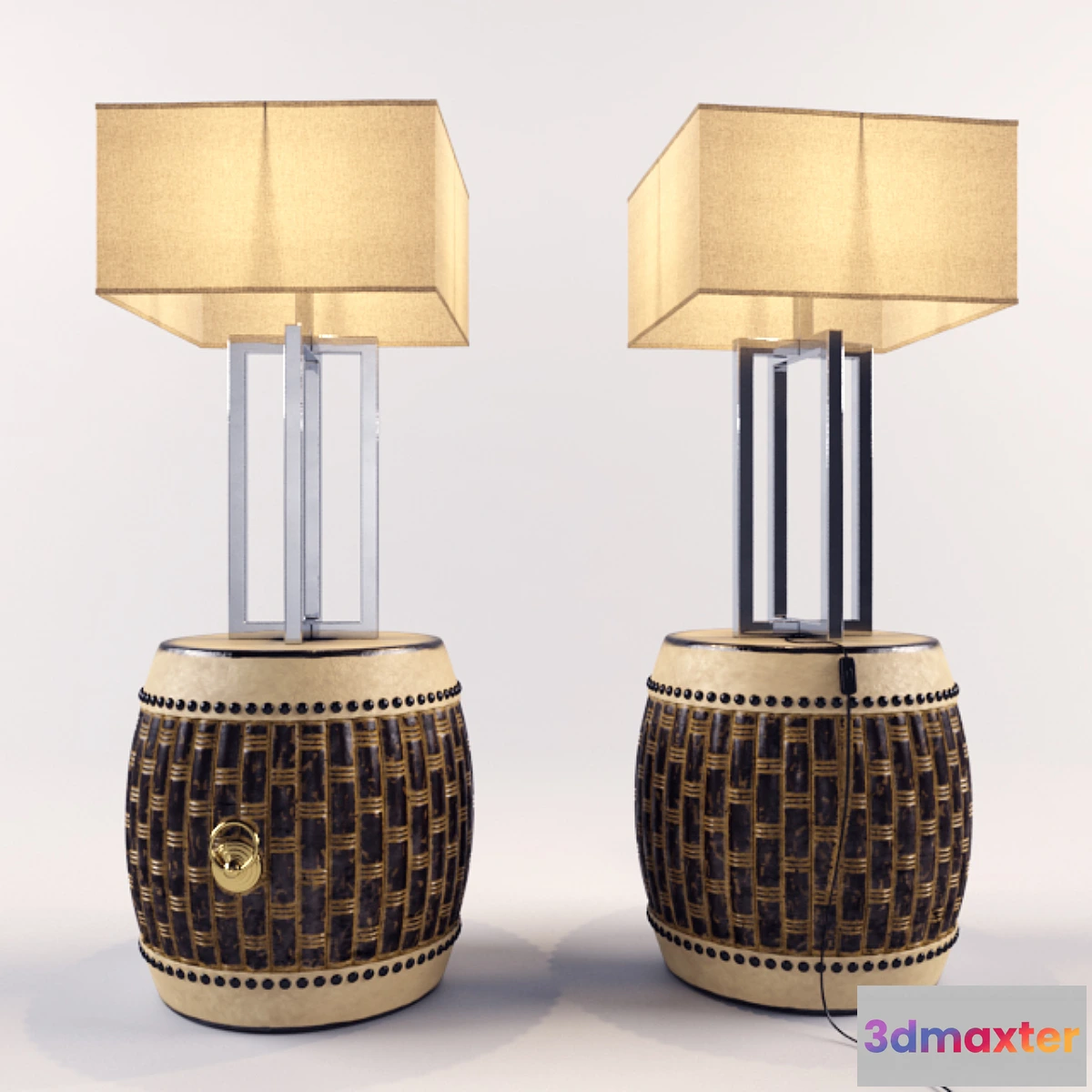 1293535 - Table Andrew Martin - Thai Buff Drum and nastolki - Pascal 3D Max