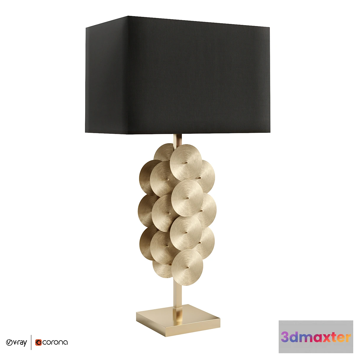 1297407 - Table Lamp Puzzle Circles 3D Max