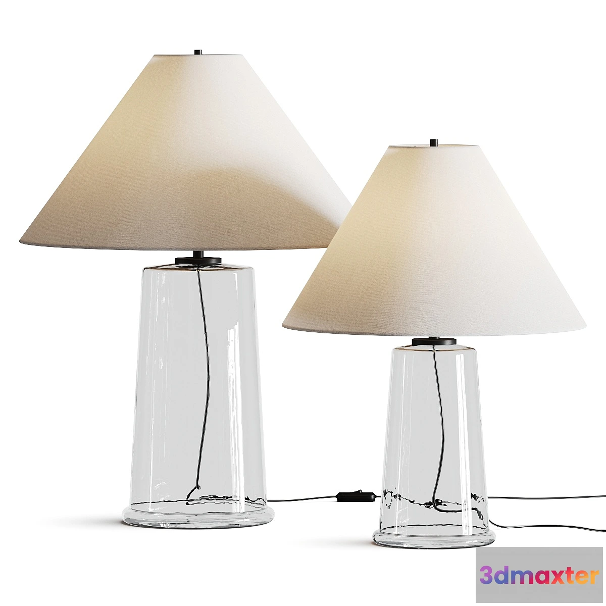 1302278 - Pottery Barn Avalon Recycled Glass Table Lamp - No.2 3D Max