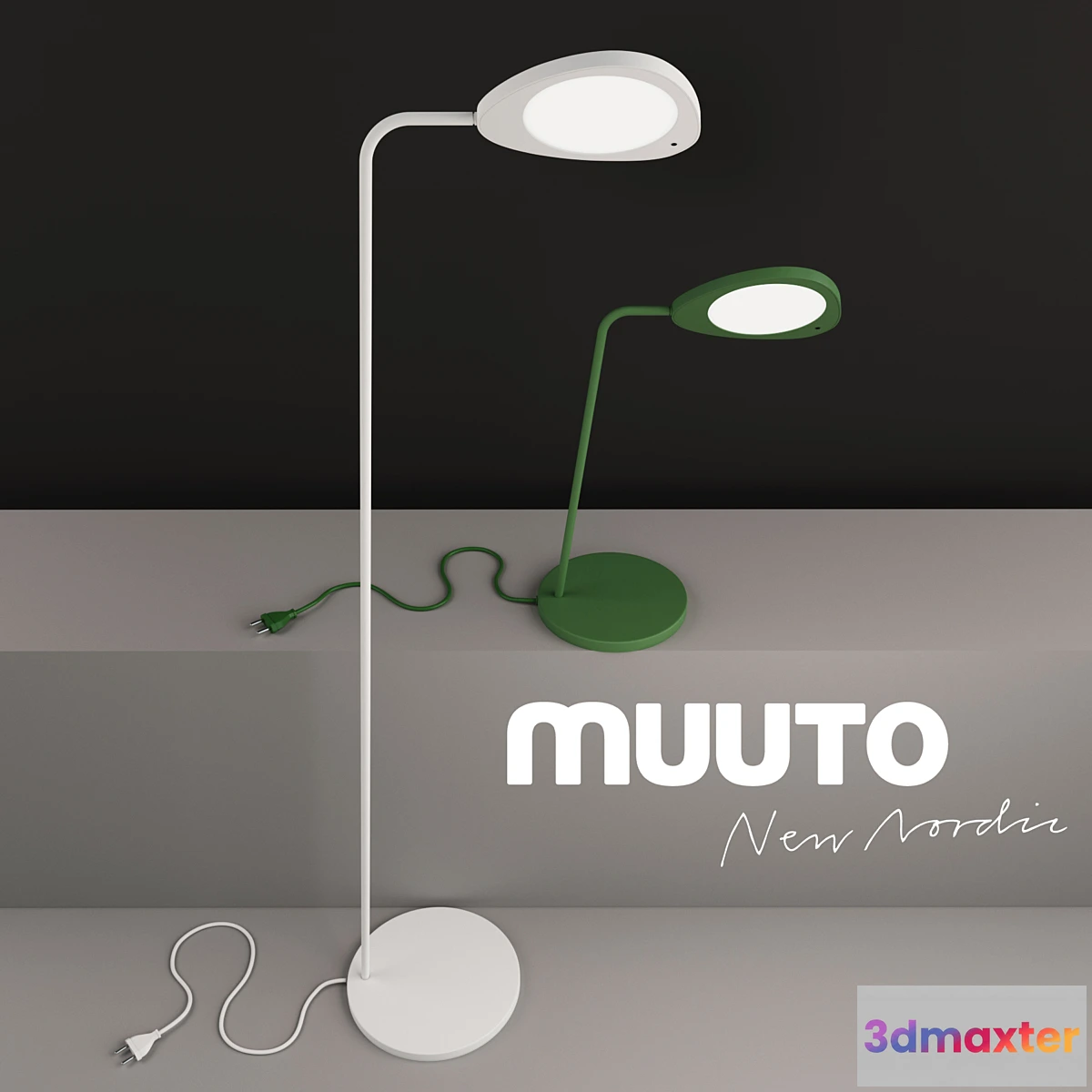 1302751 - Muuto leaf table lamp + floor lapm 3D Max
