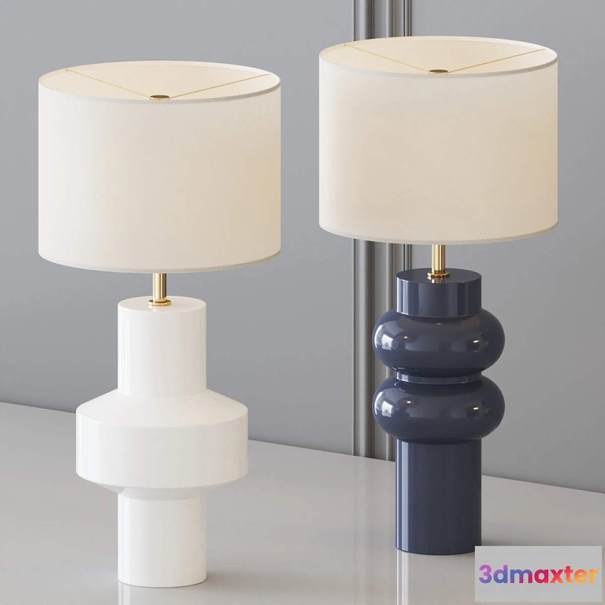1305987 - West Elm - Totem Table Lamp 3D Max