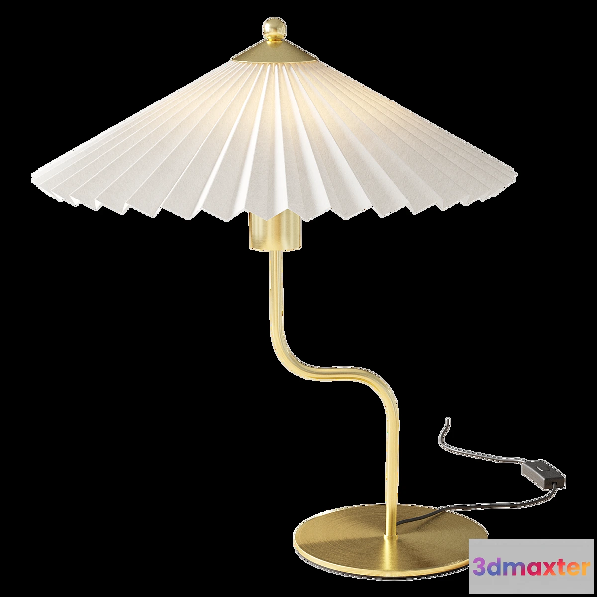 1306678 - H&M Home Table lamp with pleated shade - No.2 3D Max