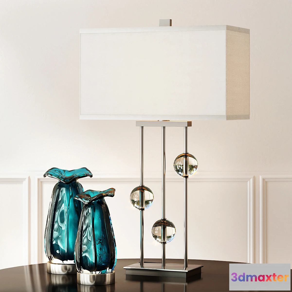 1322768 - Uttermost _ Rodeshia Table Lamp and Gabriela Vases 3D Max