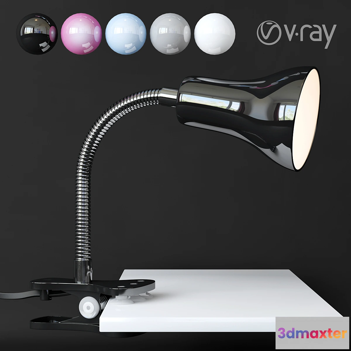 1327221 - Salta Clip Desk Lamp - No.2 3D Max