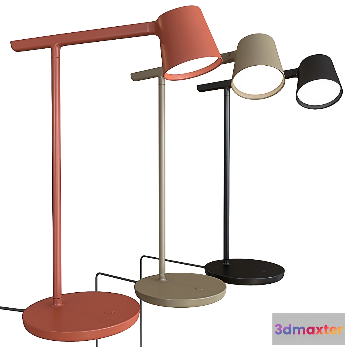 1338383 - Table Lamp Tip Lamp Copper Brown Black Olive Packshot 3D Max