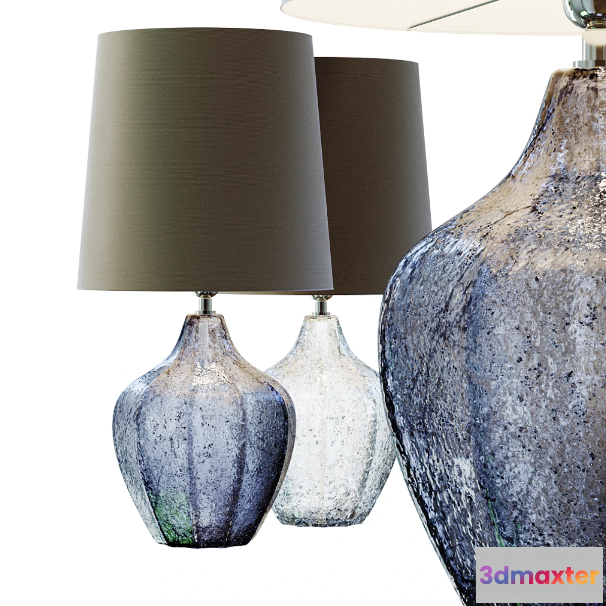 1340134 - Mid Century Studio Art Glass Buffet Lamp.5 3D Max