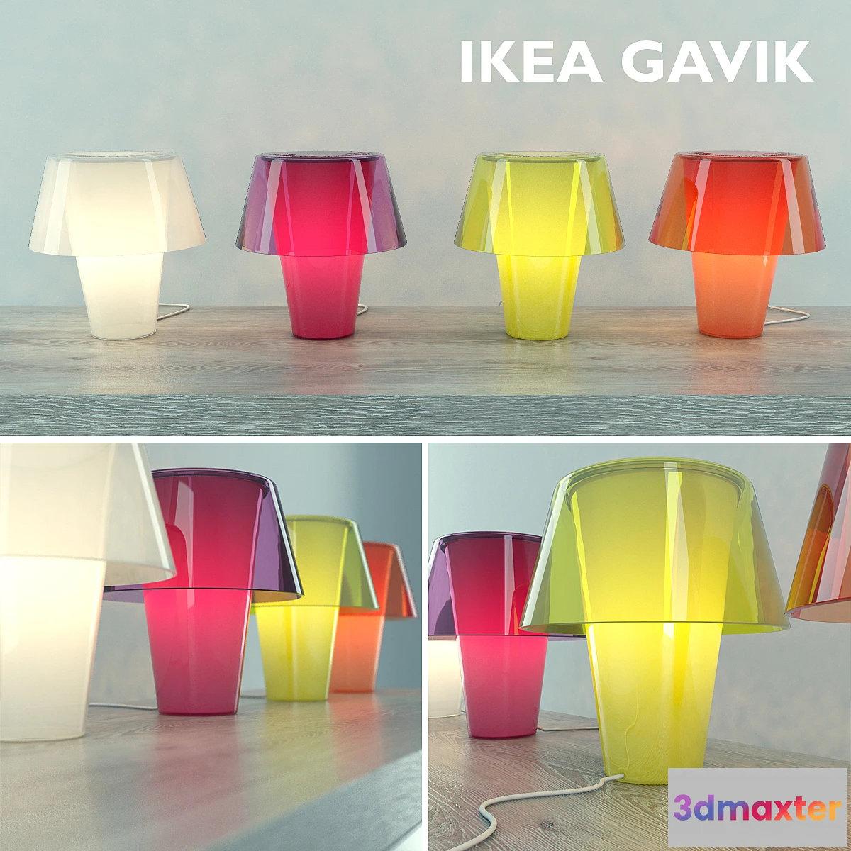 1348138 - Ikea Gavik lamp set 3D Max