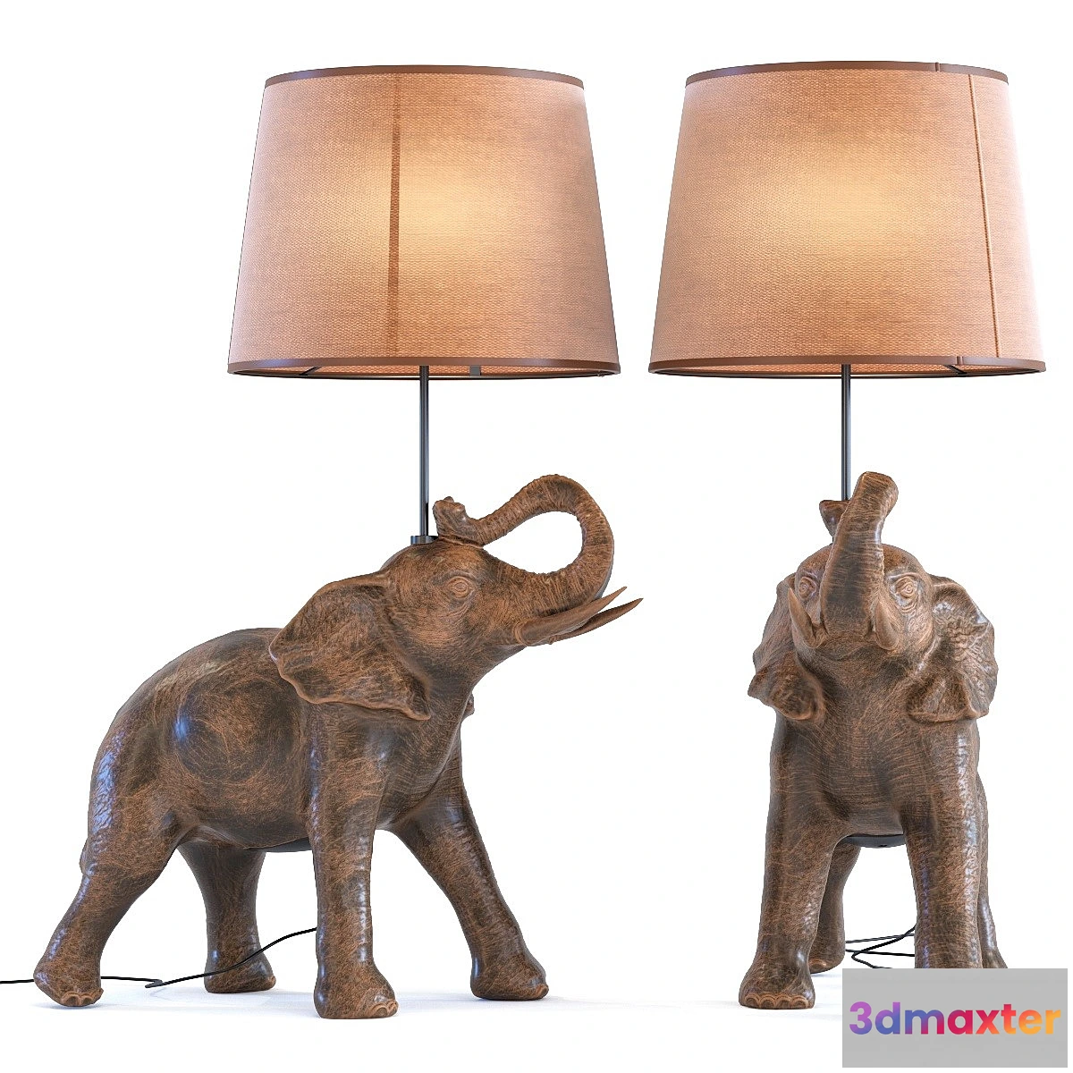 1350693 - TABLE LAMP ELEPHANT SAFARI KARE DESIGN 3D Max