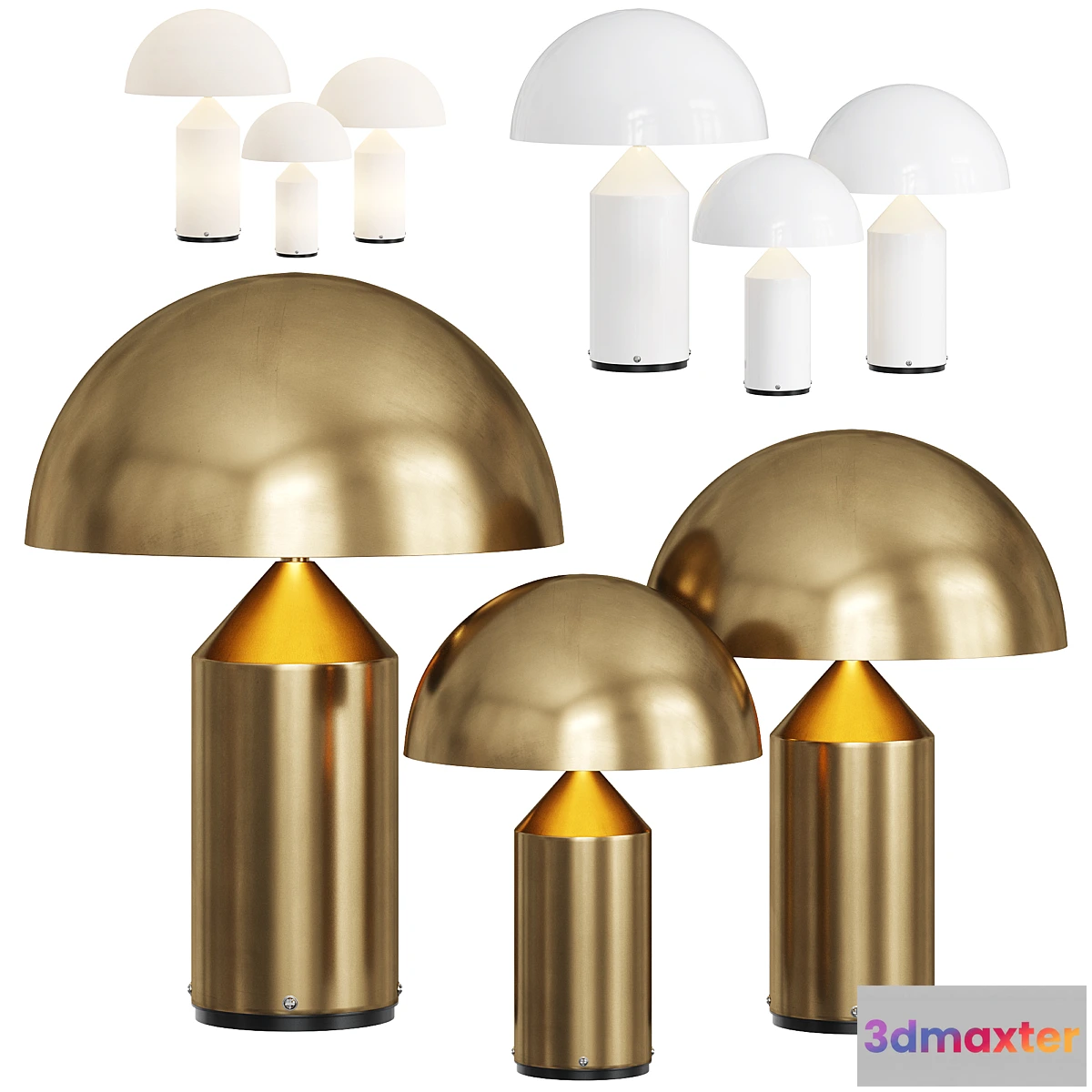 1350811 - Atollo table lamp by Oluce 3D Max