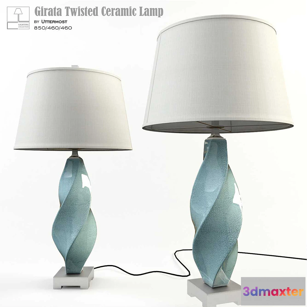 1351366 - Girata Twisted Ceramic Lamp 3D Max