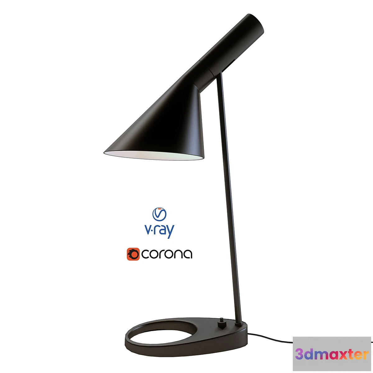 1353282 - Legendary AJ table lamp by Louis Poulsen by Arne Jacobsen. 3D Max