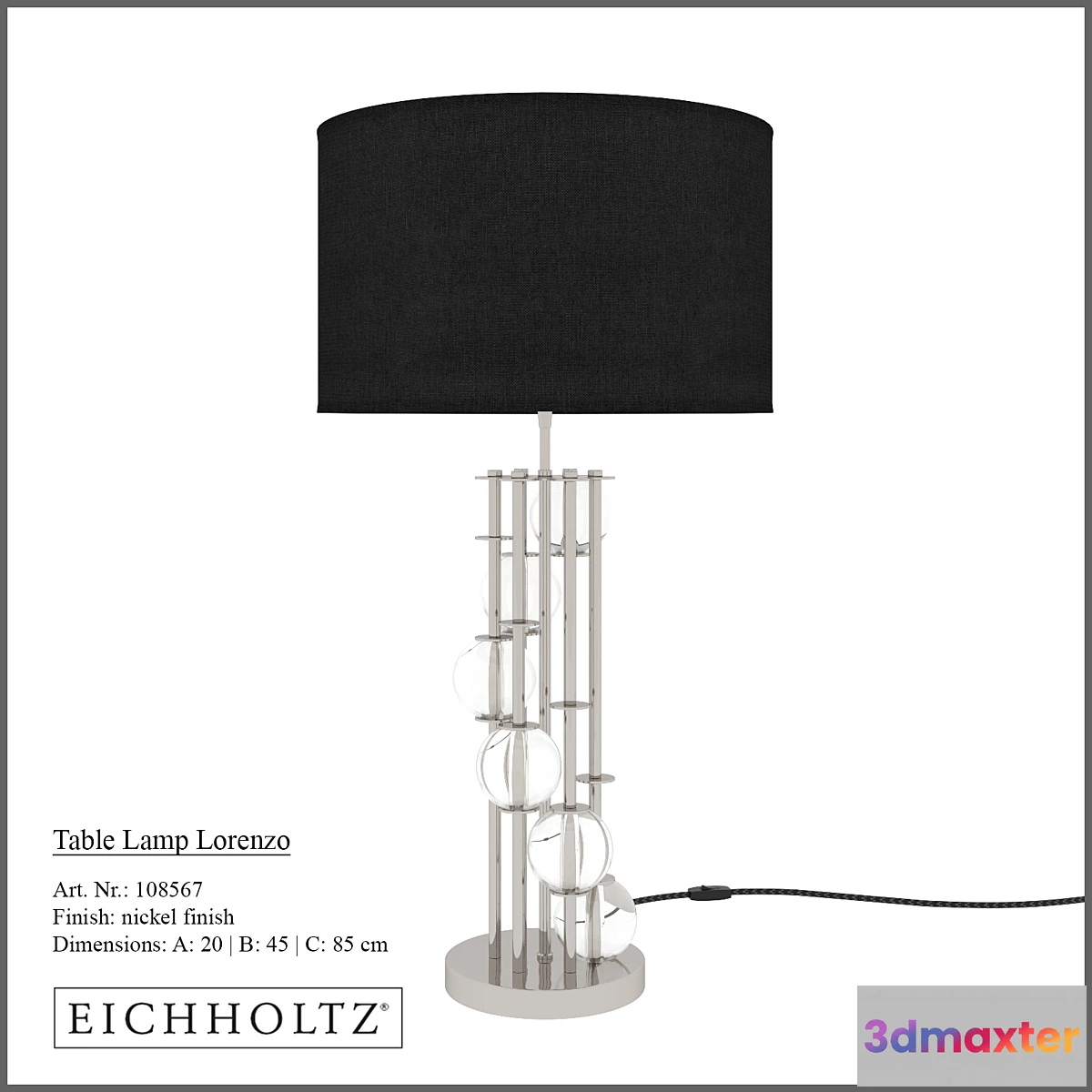 1394676 - Lorenzo Table Lamp by Eichholtz 3D Max