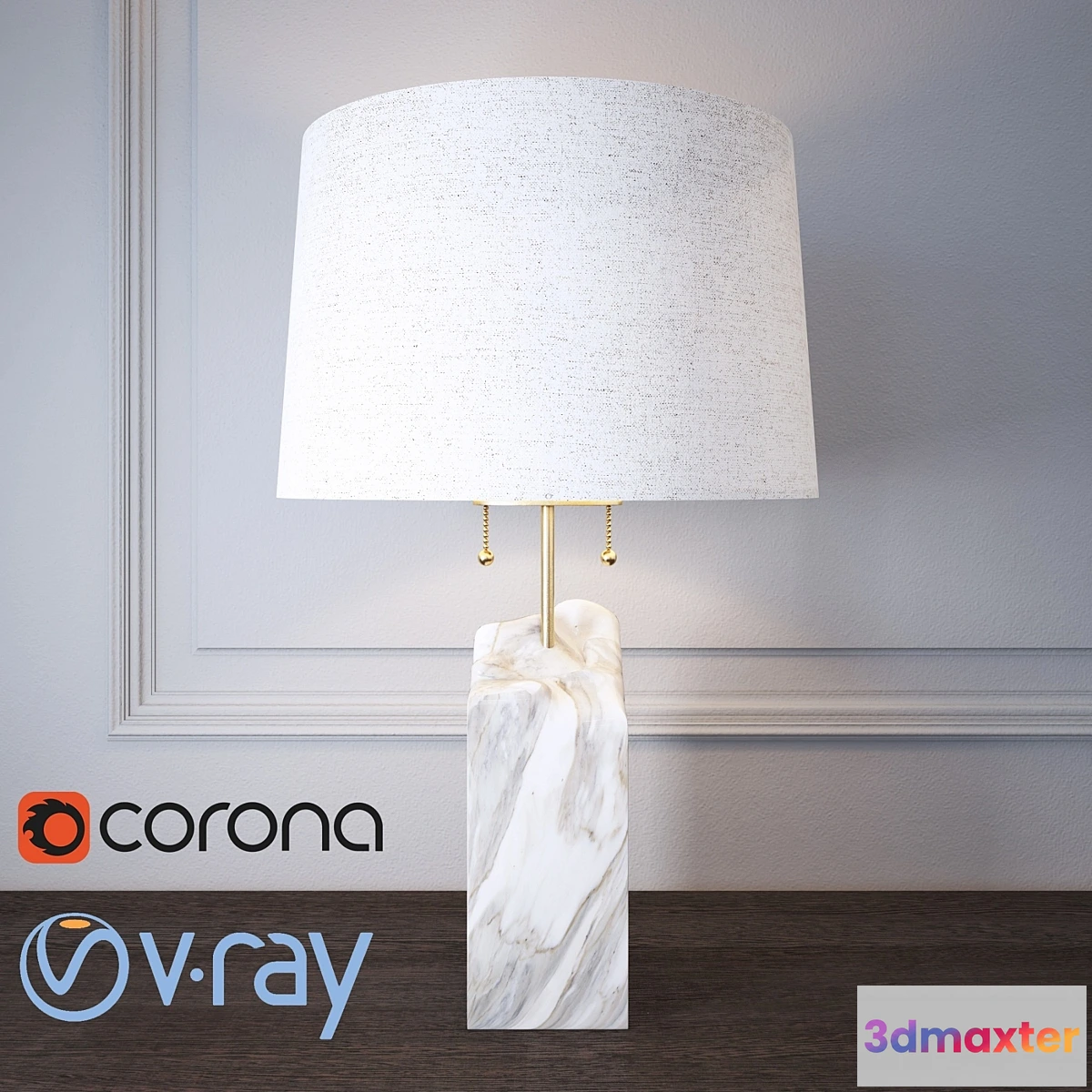 1399040 - Regina-Andrew Design Raw Alabaster Lamp 3D Max