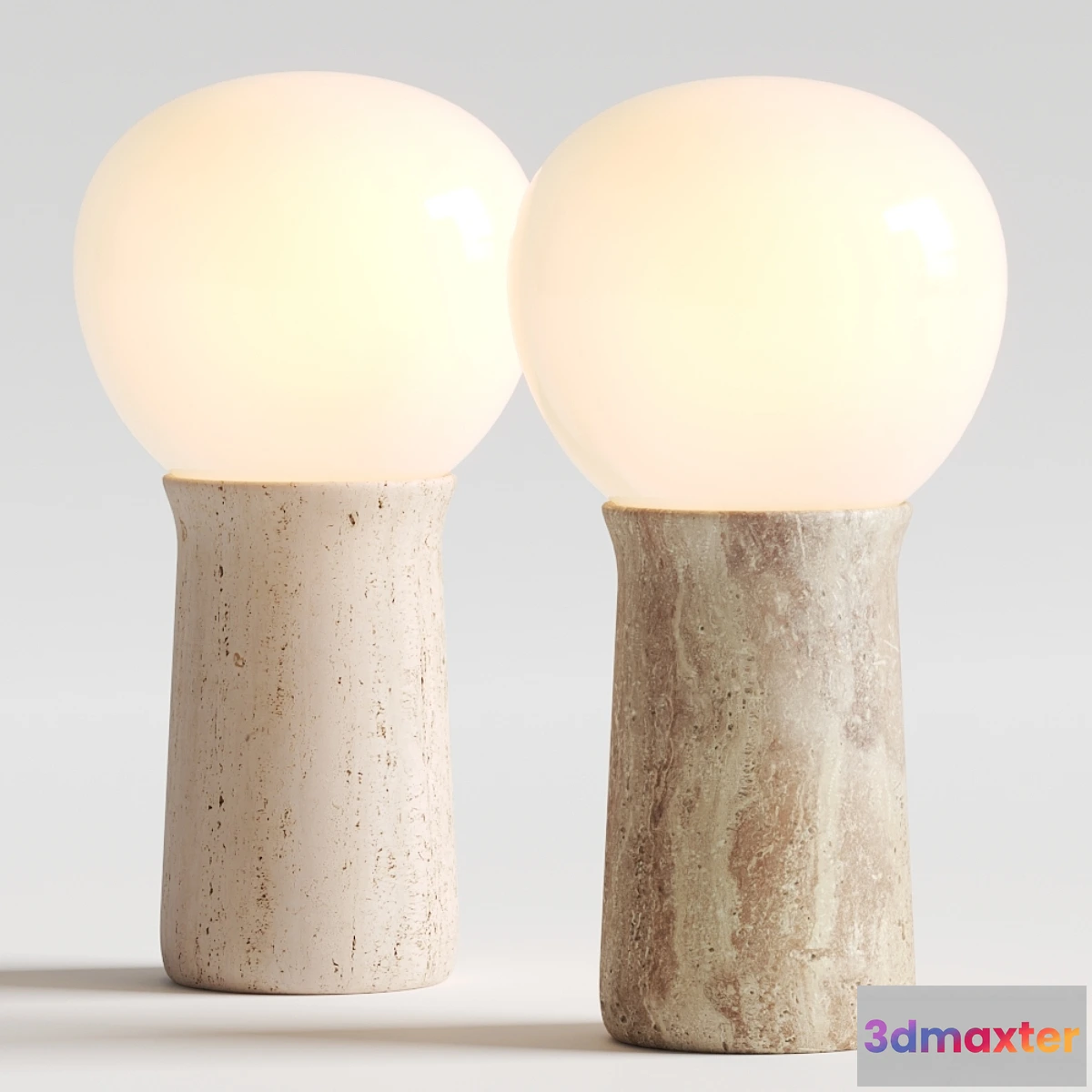 1399730 - CB2 Fin Travertine Table Lamp 3D Max