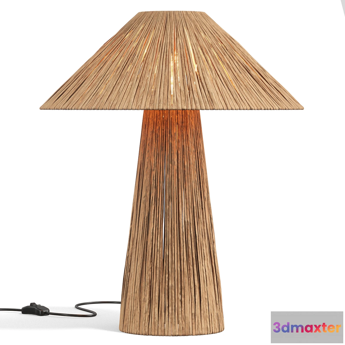 1402284 - Natural Raffia Lamp 3D Max