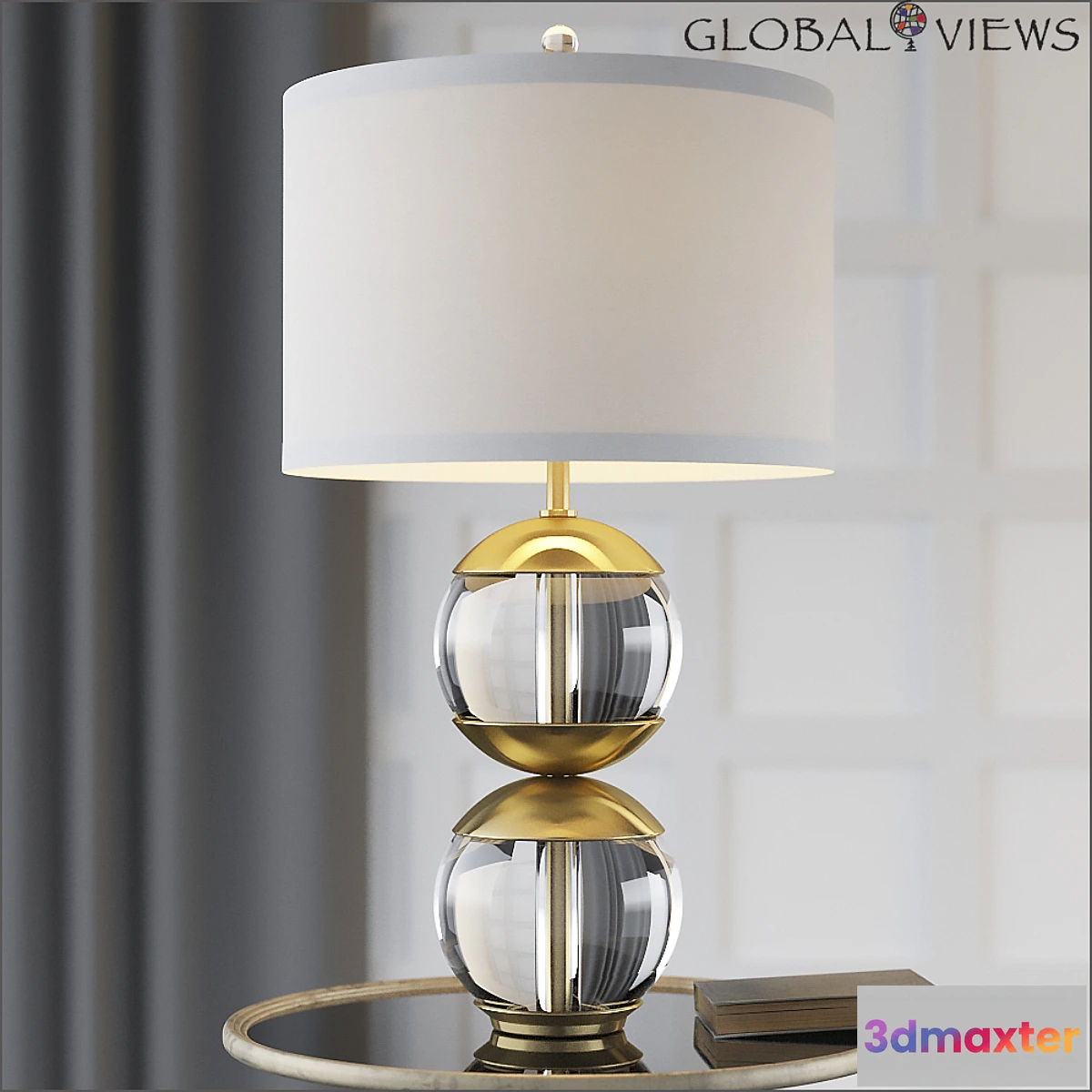 1404142 - Global Views Capped Table Lamp 3D Max
