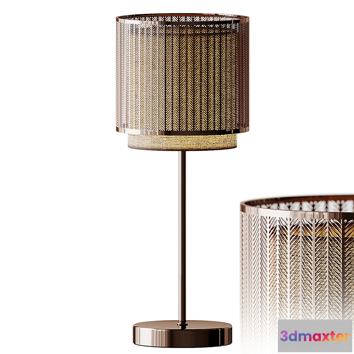 1406060 - Jada Touch Table Lamp Brass and Rose Gold 3D Max