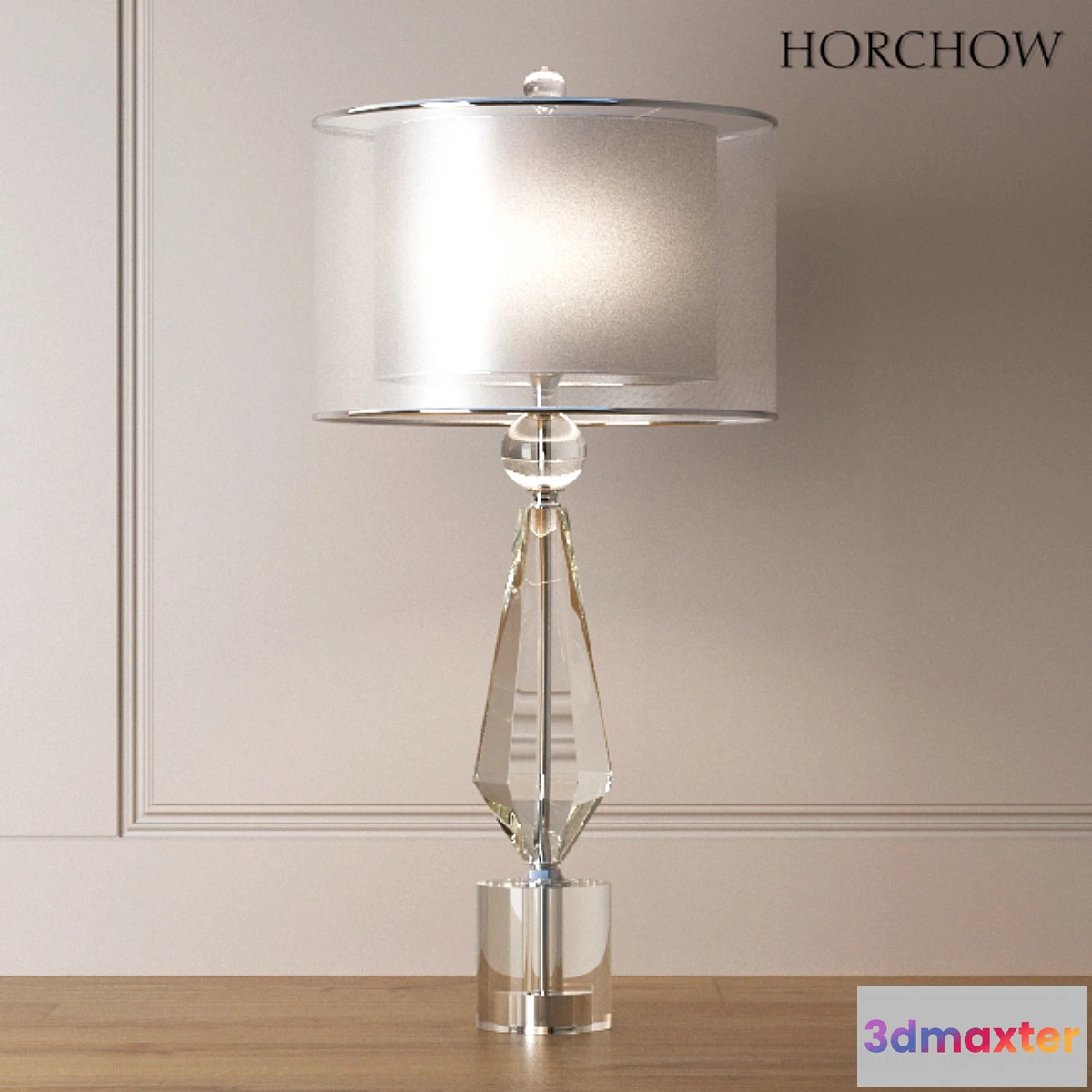 1410862 - Double Shade Crystal Lamp 3D Max