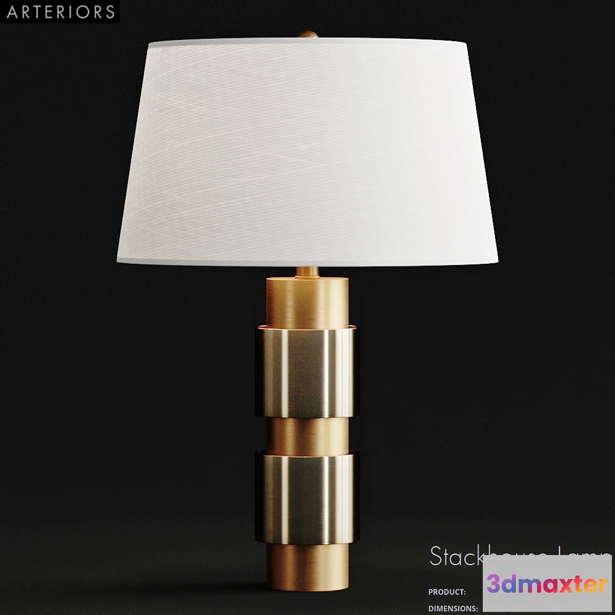 1411356 - ARTERIORS Stackhouse Lamp 3D Max