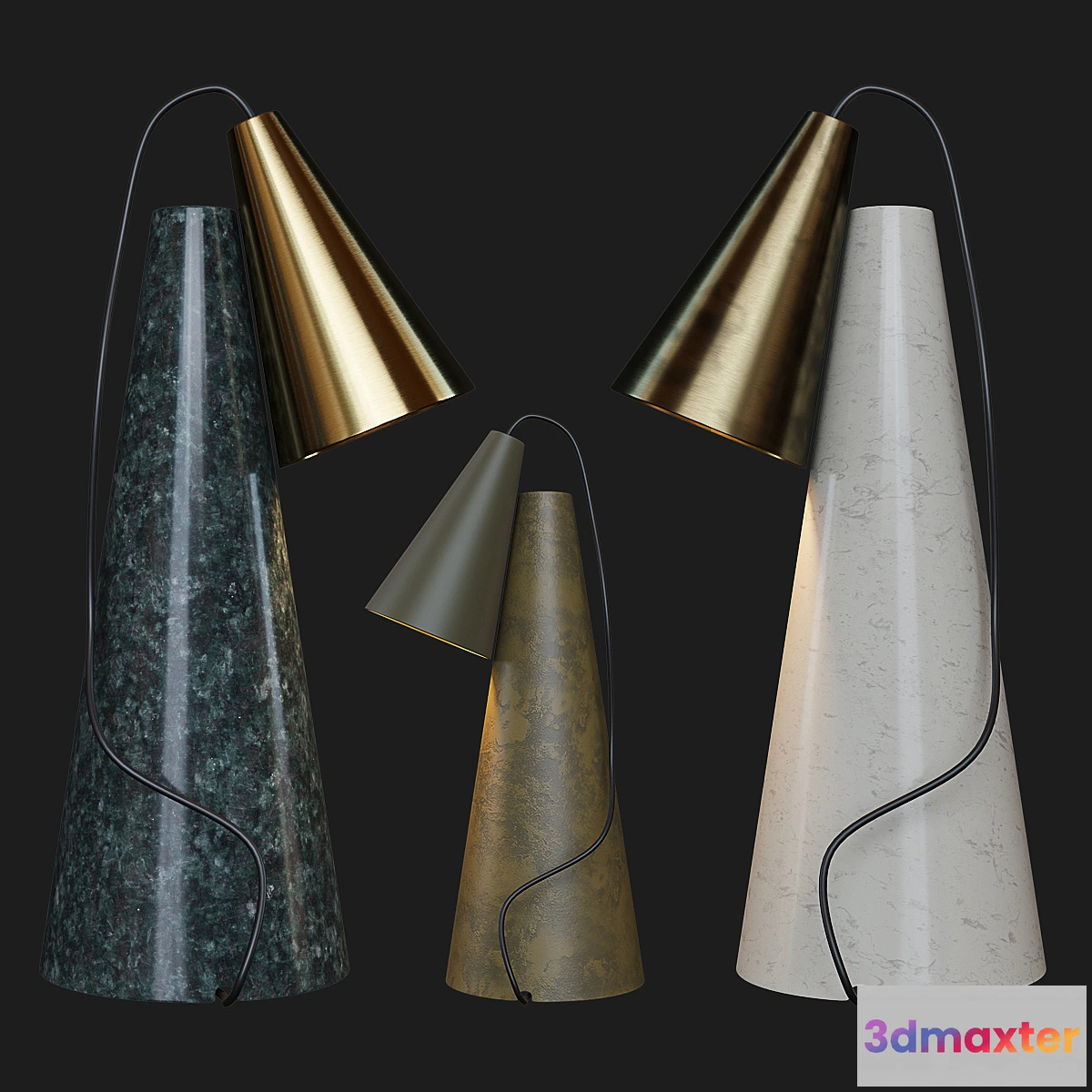 1418486 - 38 copper table lamp 3D Max