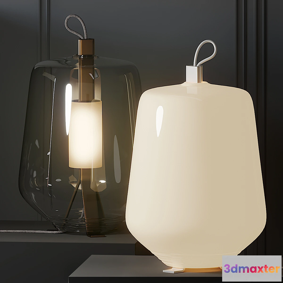 1420108 - Prandina LUISA GAUZAK Table Lamps in 4 Colors 3D Max