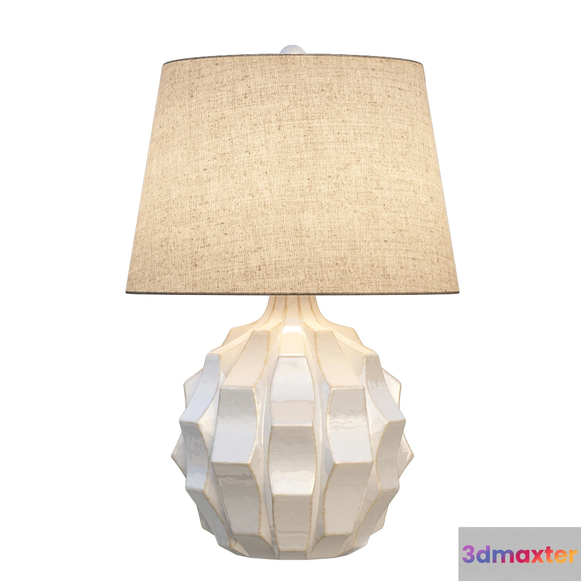 1426134 - Cosgrove Mid-Century White Ceramic Table Lamp 3D Max