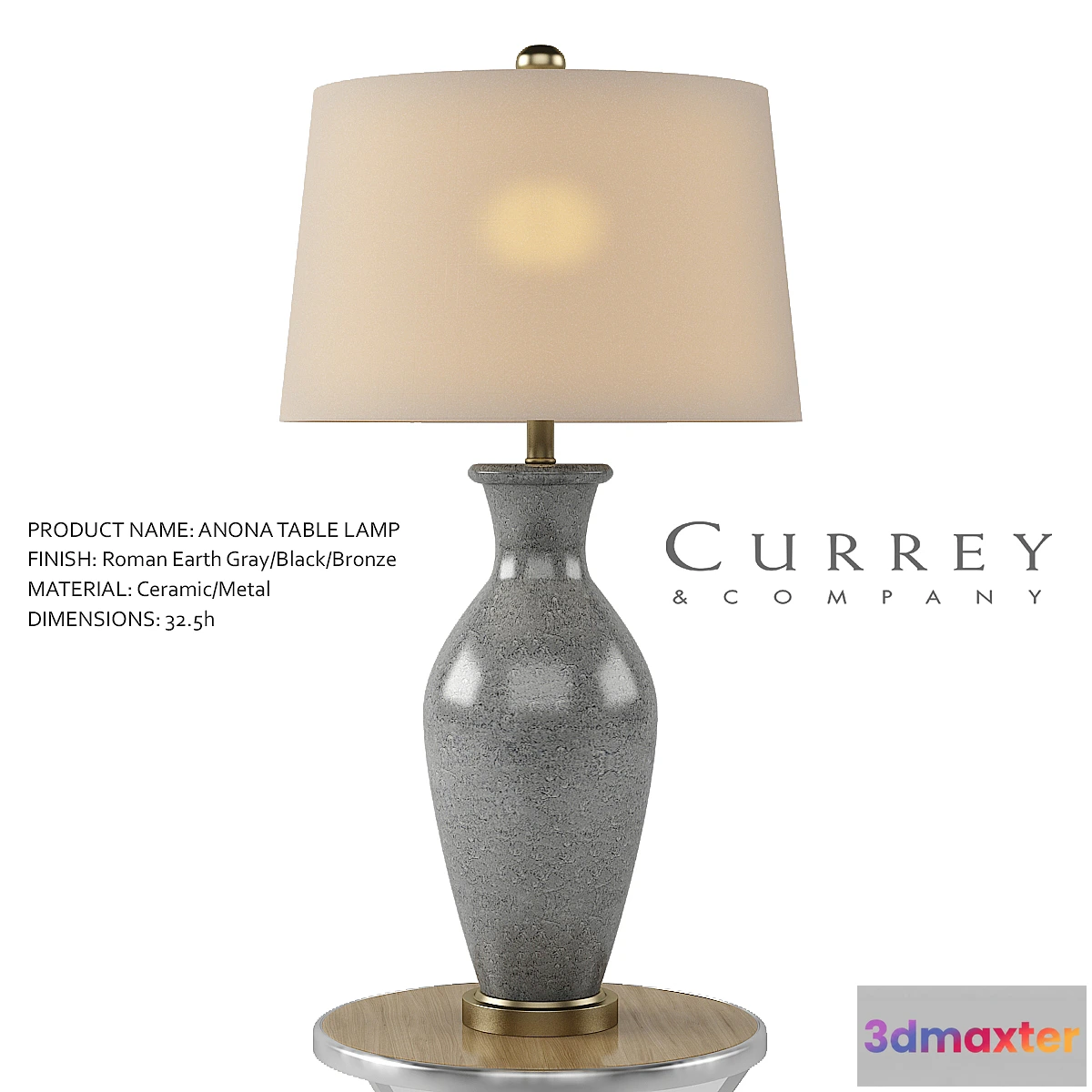 1426768 - Anona Table Lamp - Currey & Company 3D Max