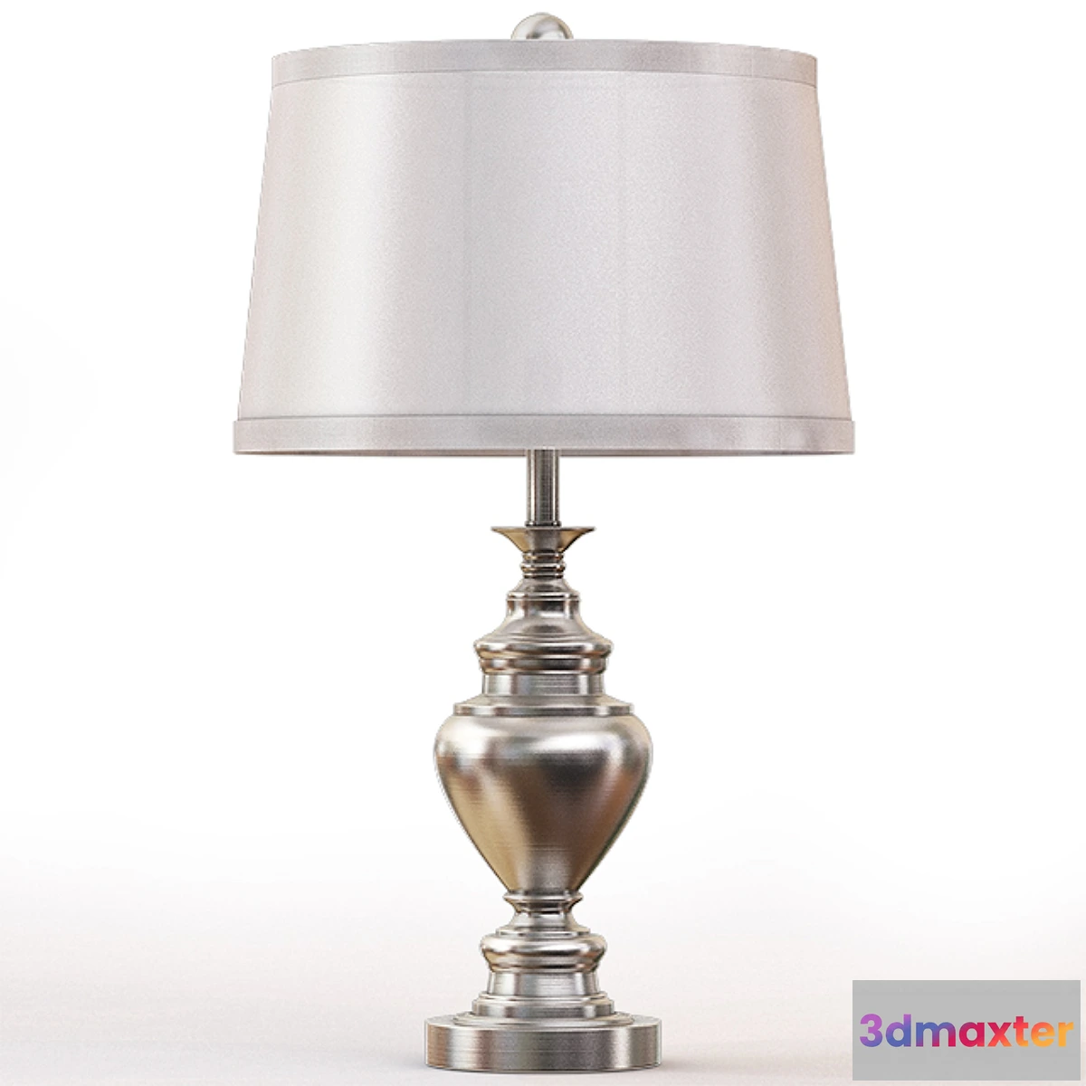 1427258 - (1427AS) 29 inch Metal Table Lamp in Antique Silver 3D Max
