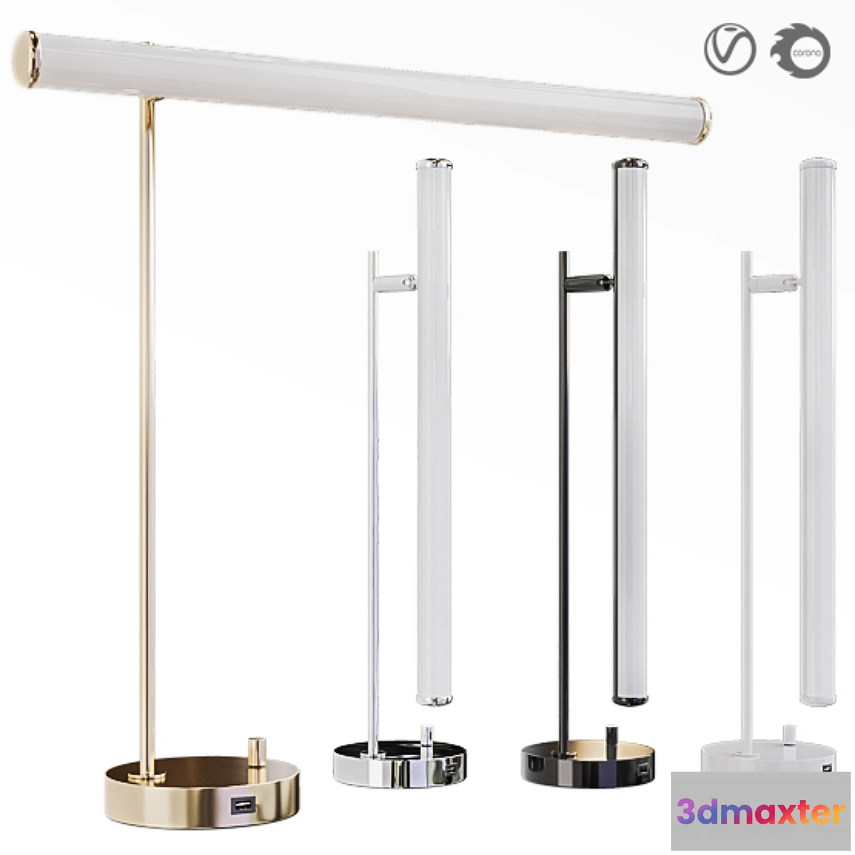 1430782 - Light Rods LED & USB Table Lamp 3D Max