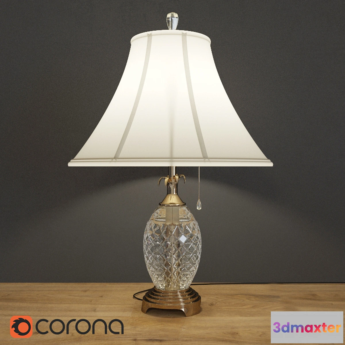 1434516 - Table Lamps Pineapple Crystal Table Lamp 10451 3D Max