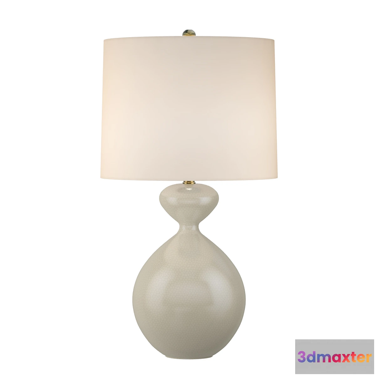 1434958 - Aerin Modern Gannet Table Lamp In Bone Craquelure With Linen Shade 3D Max