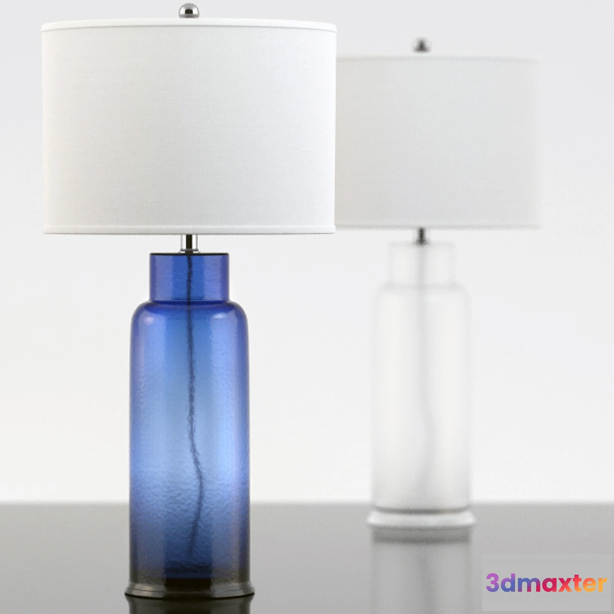 1436520 - Lamp safavieh Blue Glass 3D Max