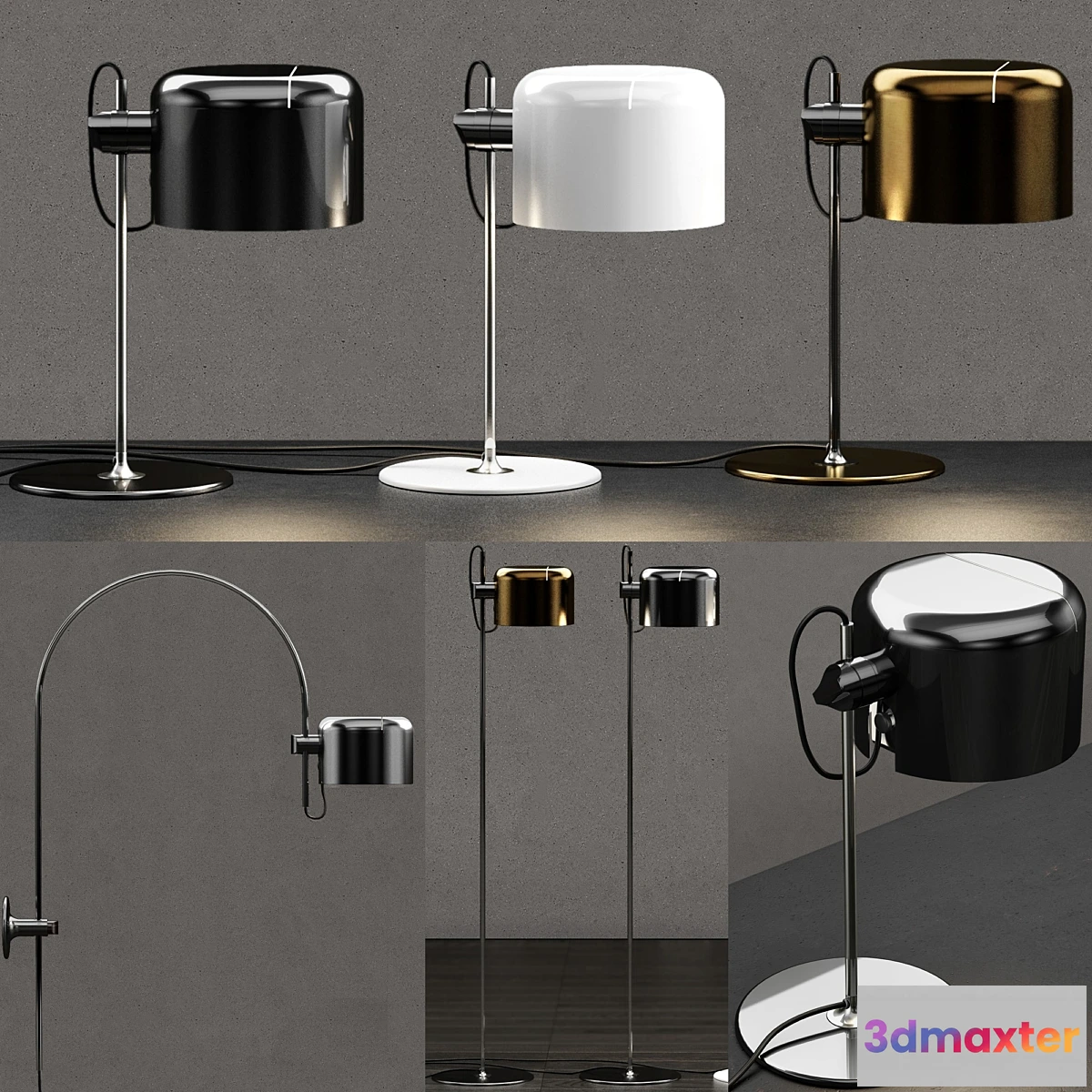 1437056 - Oluce Coupe Lamp Collection 3D Max