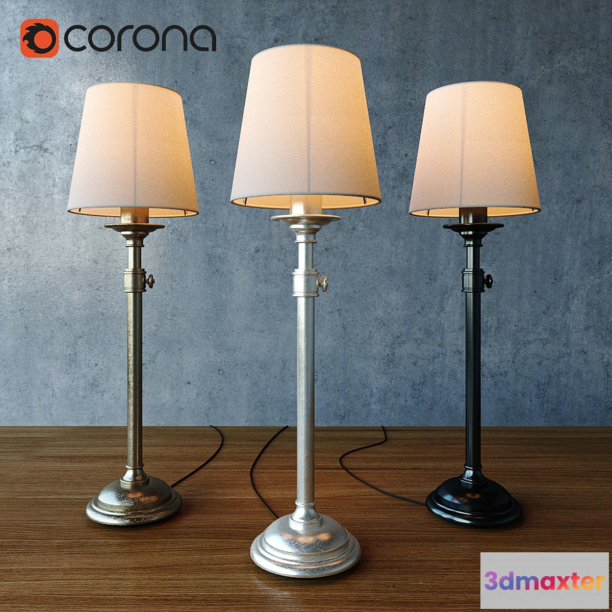 1443734 - Pottery Barn Chelsea Accent Lamp 3D Max