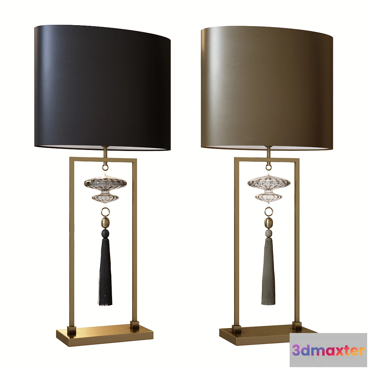 1446018 - Constance nickel and black table lamp 3D Max