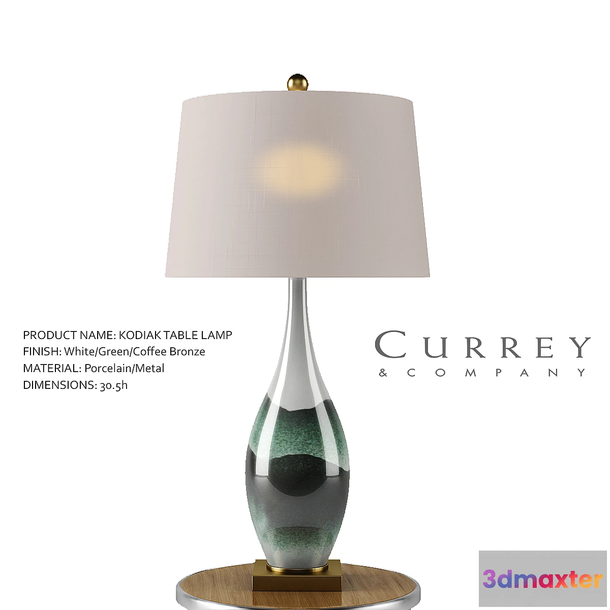 1446210 - Kodiak Table Lamp - Currey & Company 3D Max