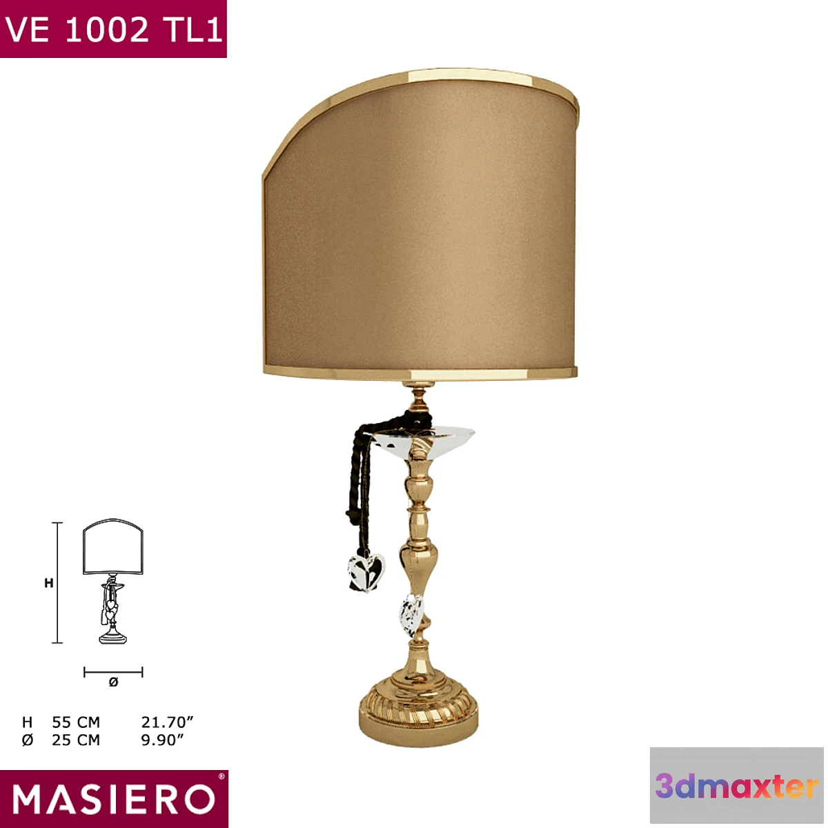 1450734 - Masiero VE1002 TL1 table lamp 3D Max